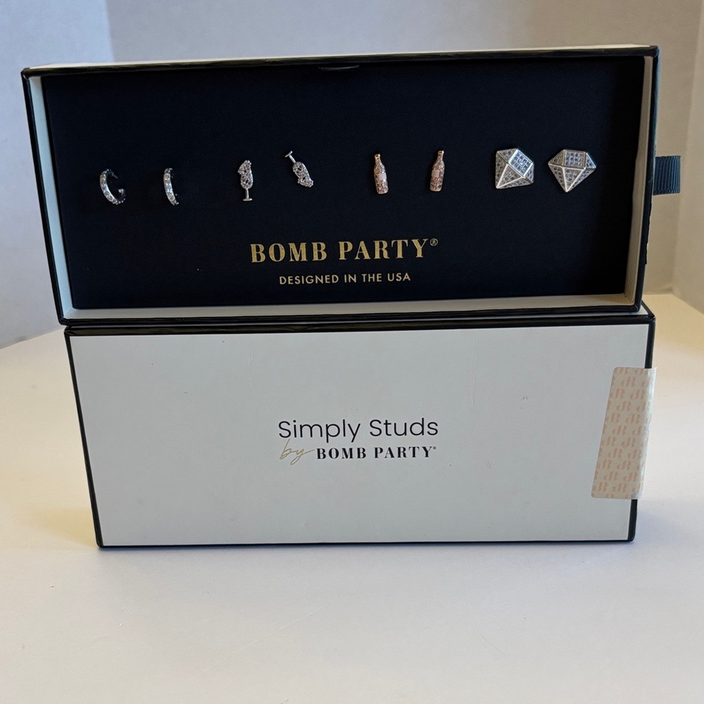 Bomb Party Simply Studs Mixed Metal Earring Set - Gold & Silver
